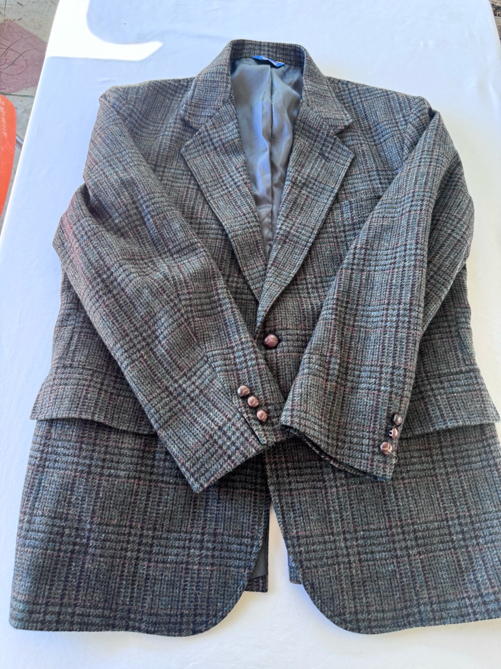 Pendleton Wool Tweed Herringbone Sport Coat Blazer 3-Button Size 44